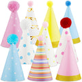PixiPy Birthday Party Hats – 10 Colorful Cone-Shaped Celebration Headwear for Memorable Parties