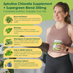 Bio Spirulina & Chlorella Fruchtgummis – Veganes Protein, Super Greens, Vitamin C & D3, Zink & B12 | Zuckerfrei, 60 Stück