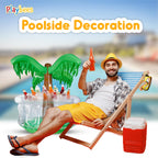 Playbees Inflatable Palm Tree Cooler 28 Inch - Blow Up Palm Tree Party Cooler for Pool Luau & Summer Parties