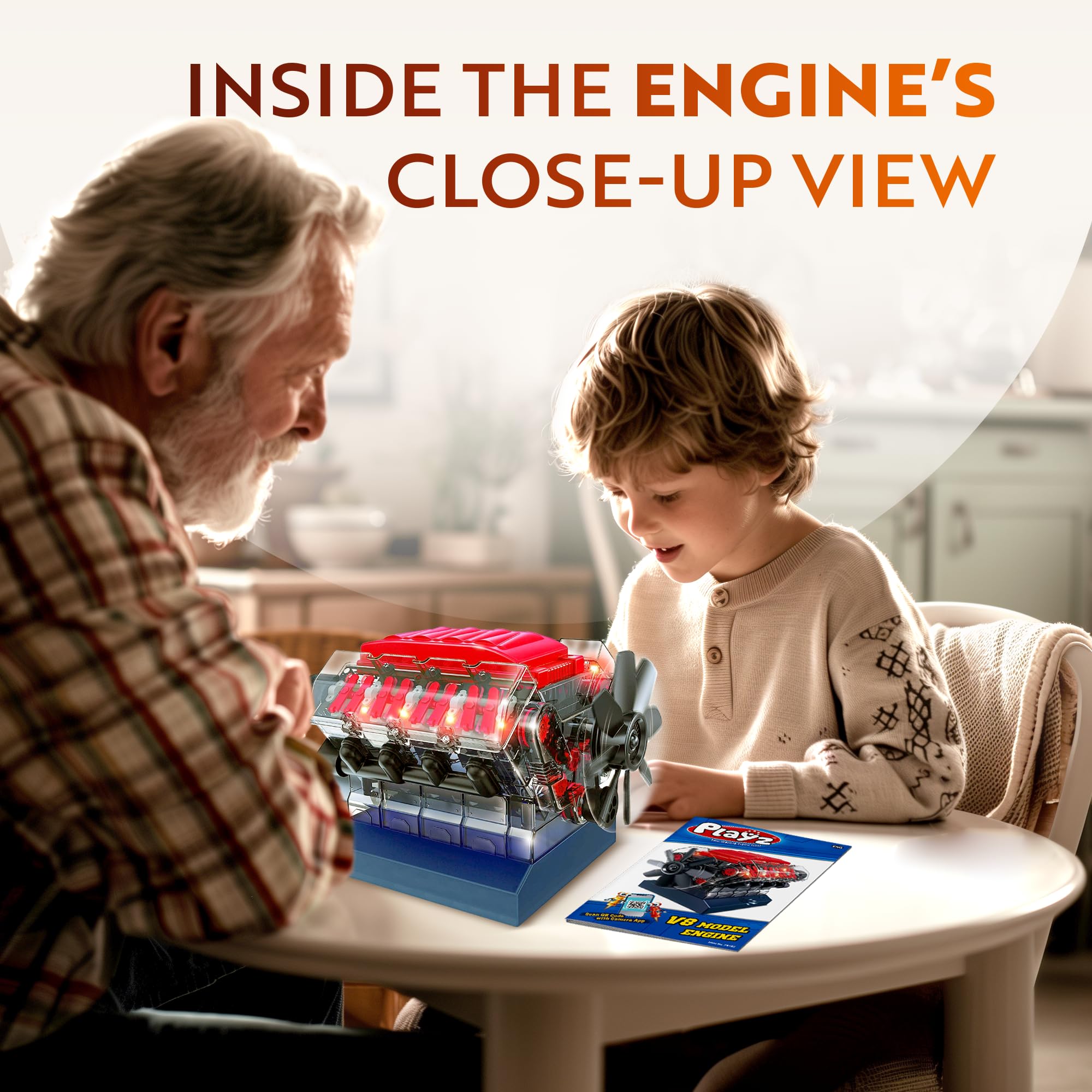 Playz V8 Combustion Engine Model Kit That Runs | Build a Working Mini V8 Engine