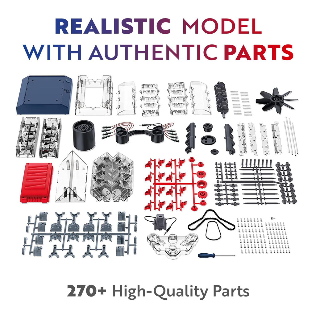 Playz V8 Combustion Engine Model Kit That Runs | Build a Working Mini V8 Engine