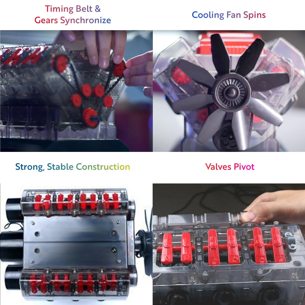 Playz V8 Combustion Engine Model Kit That Runs | Build a Working Mini V8 Engine