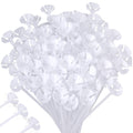 Pllieay 50-Piece Balloon Sticks with Cups – White Plastic Sticks & Base for Parties