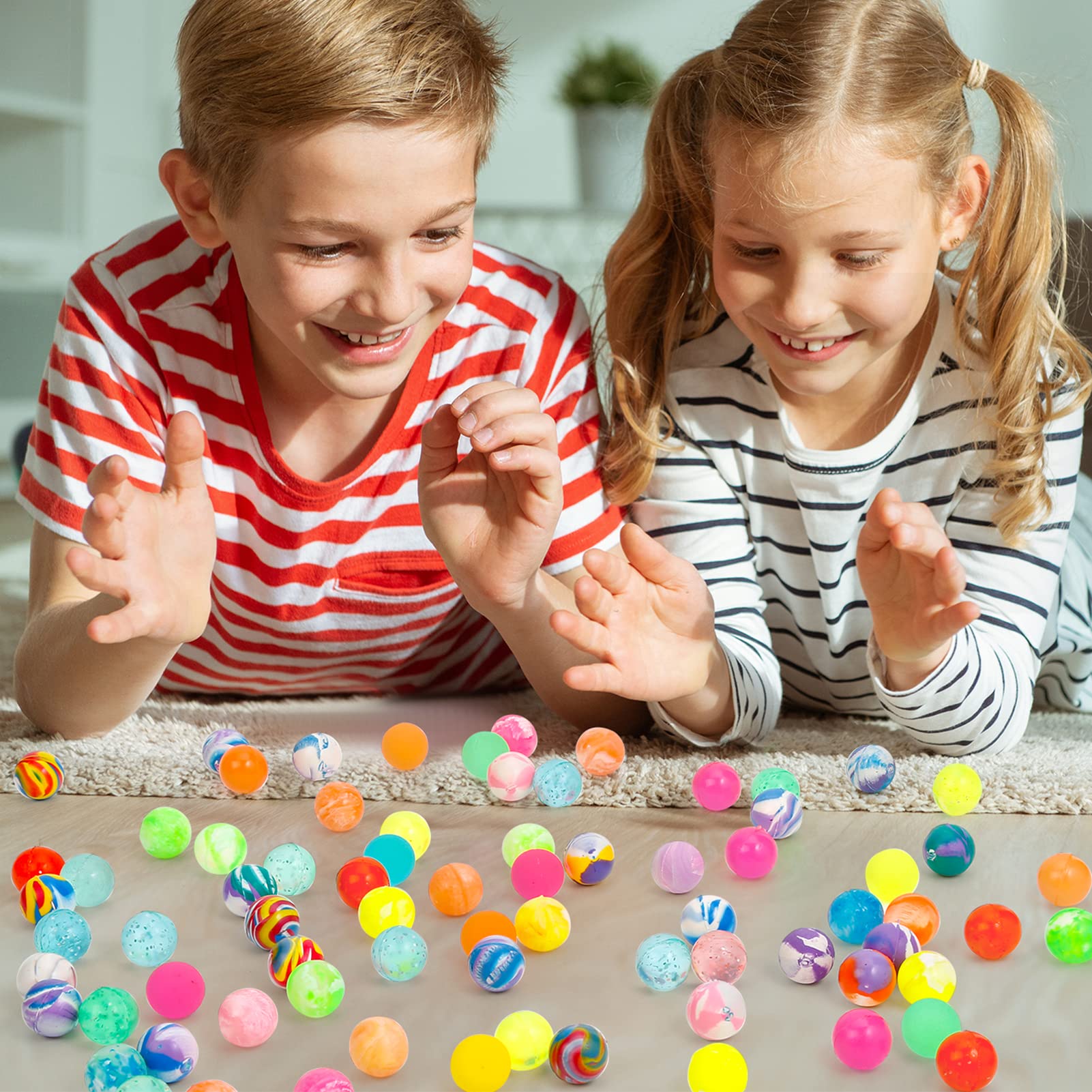 Pllieay 1000pcs Bouncy Balls Bulk - 20mm Colorful Mixed Styles for Party Favors & Gifts
