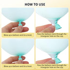 Pllieay 50-Piece Balloon Sticks with Cups – White Plastic Sticks & Base for Parties