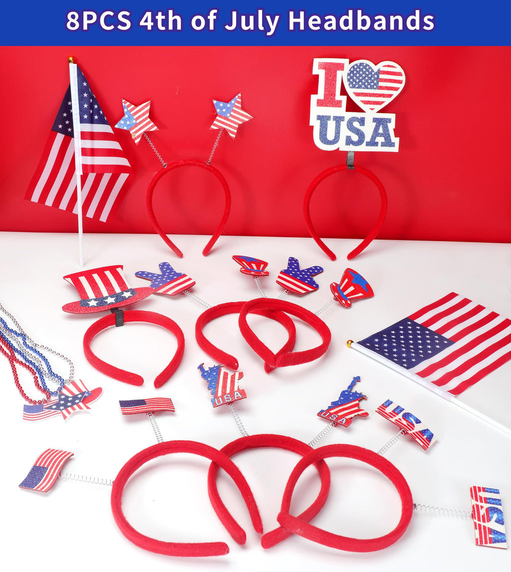 PLOUGVI 188PCS 4th of July Accessories Set | Patriotic Party Favors & Decorations