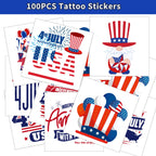 PLOUGVI 188PCS 4th of July Accessories Set | Patriotic Party Favors & Decorations