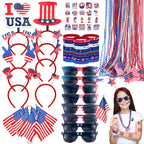 PLOUGVI 188PCS 4th of July Accessories Set | Patriotic Party Favors & Decorations