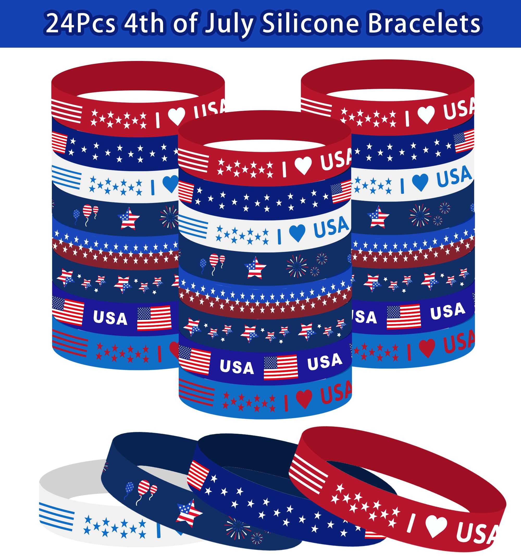 PLOUGVI 188PCS 4th of July Accessories Set | Patriotic Party Favors & Decorations
