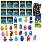 P.M.I. Among Us Party Favors Pack: 12 Blind Bags, Crewmate Figures & Stickers