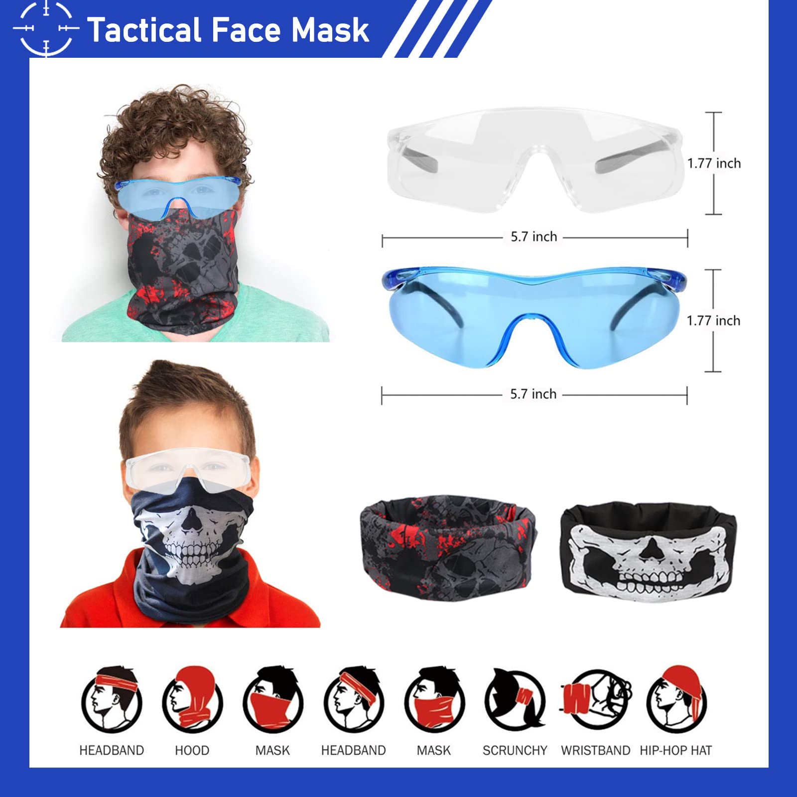POKONBOY 8-Pack Tactical Vest Kits for Nerf Guns | Kids Birthday Party Gear