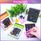 POKONBOY 24 Pack Rainbow Scratch Paper Notebooks – Scratch Art Notes for Kids, Party Favors