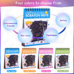 POKONBOY 24 Pack Rainbow Scratch Paper Notebooks – Scratch Art Notes for Kids, Party Favors