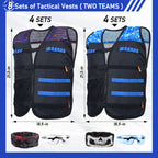 POKONBOY 8-Pack Tactical Vest Kits for Nerf Guns | Kids Birthday Party Gear