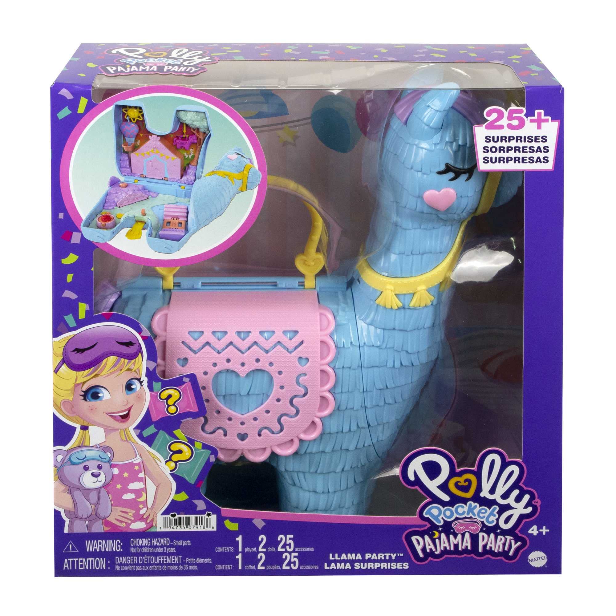 Polly Pocket Pajama Party Playset – 25 Surprises, 2 Dolls