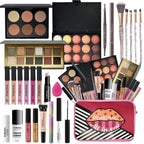 Pomcral Make up Sets for Teens 10-12 | Eyeshadow Palette, Lip Gloss, Brushes & Makeup Bag