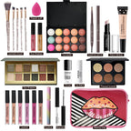 Pomcral Make up Sets for Teens 10-12 | Eyeshadow Palette, Lip Gloss, Brushes & Makeup Bag