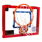 Pop-A-Shot Super Slam Over the Door Mini Basketball Hoop – 2 Balls, Pump, Breakaway Rim, Shatter-Resistant Backboard