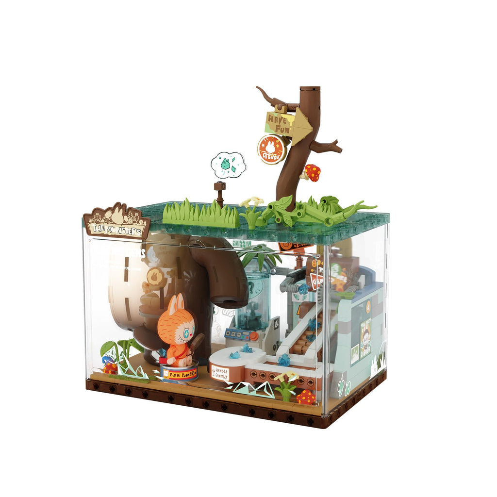 POP MART Monsters Forest Secret Base: Blocks-Rolling Gems Labubu Building Toy Set