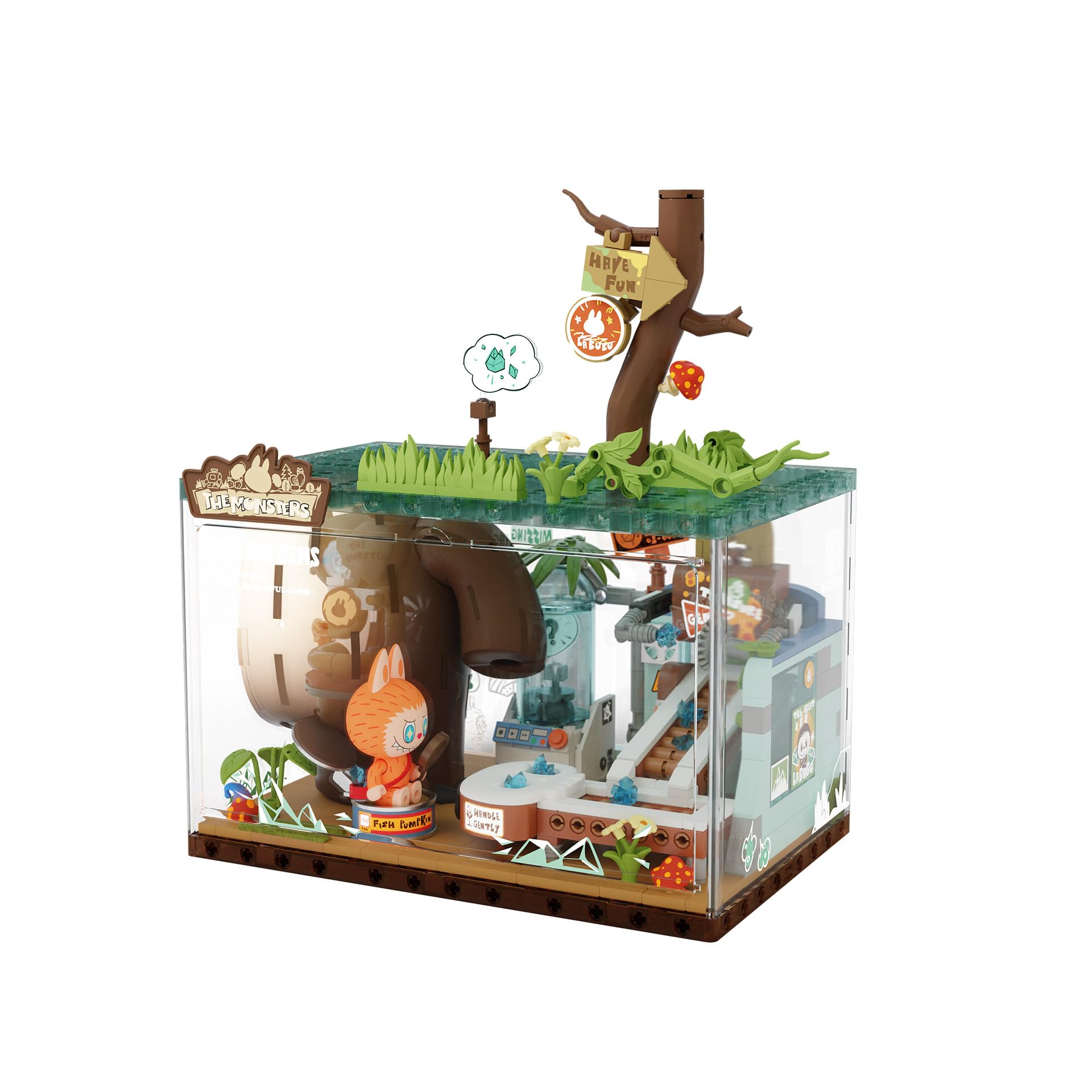 POP MART Monsters Forest Secret Base: Blocks-Rolling Gems Labubu Building Toy Set