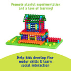 Popular Playthings Playstix Building Sticks Kit – 211 Piece STEM Construction Toy for Kids