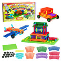 Popular Playthings Playstix Building Sticks Kit – 211 Piece STEM Construction Toy for Kids
