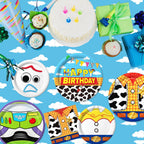 Practice Star 90Pcs Cartoon Birthday Tableware for 30 Guests — Plates & Napkins