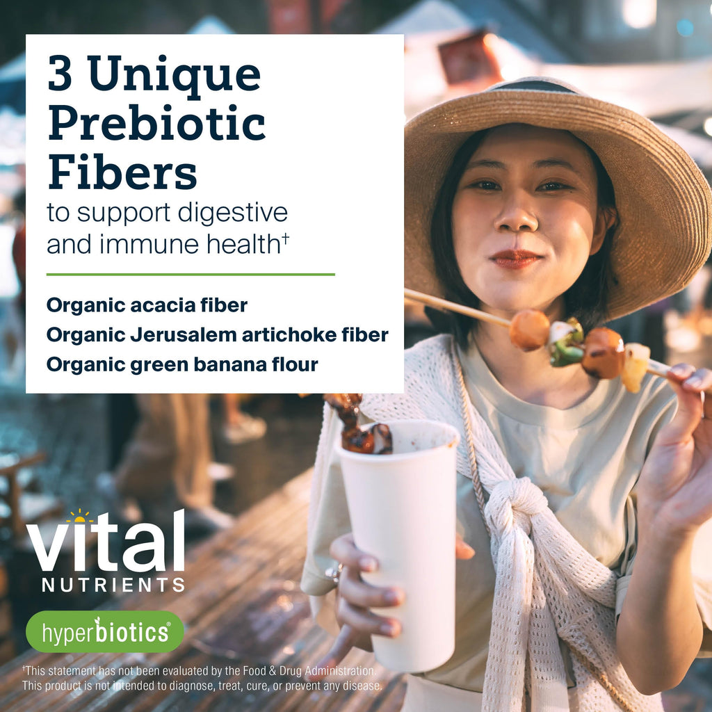 Hyperbiotics Vital Nutrients Bio-Präbiotischer Faserpulver | Darmgesundheit & Verdauungsregelmäßigkeit | 54 Portionen