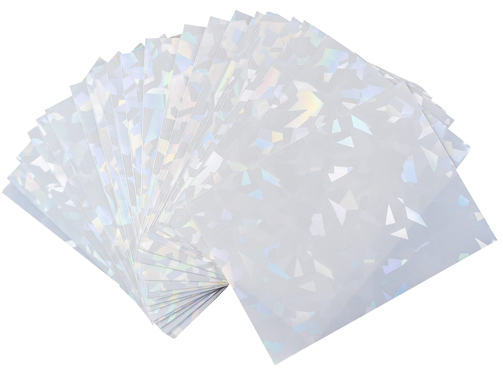Premium Preferred Protection 100 White Holographic Card Sleeves – Standard Size, Fits Pokemon, MTG, Metazoo