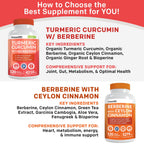 PrimeMD 5-in-1 Organic Turmeric Curcumin with Berberine & Bioperine – 120 ct (Pack of 3)