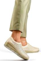 PRIMO soft beige elegant semi-boots