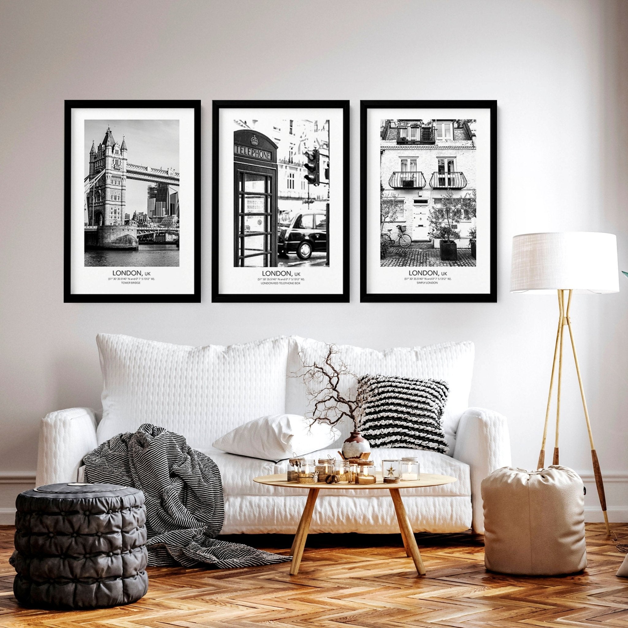 Set of 3 Prints for Living Room | London Wall Art