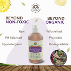 Nature Sustained Organic Body Wash & Face Wash – Probiotics, Soapberry Formula, Lemongrass