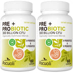 Ascuoli Probiotics for Women & Men – 300B CFU, 24 Strains, 15 Organic Herbs, 120 Veg Capsules