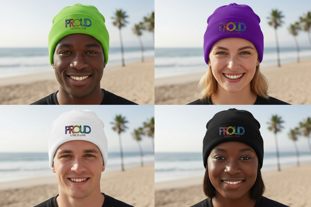 MEHZO LOVE IS LOVE Adult Knit Beanie | Yupoong 1500