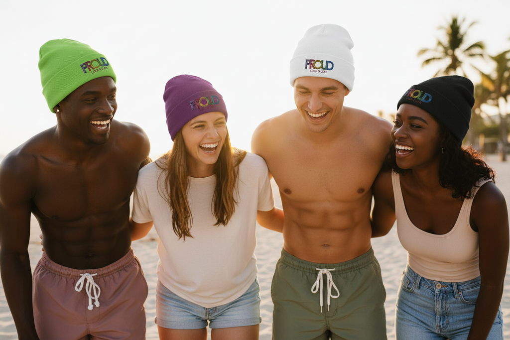 MEHZO LOVE IS LOVE Adult Knit Beanie | Yupoong 1500
