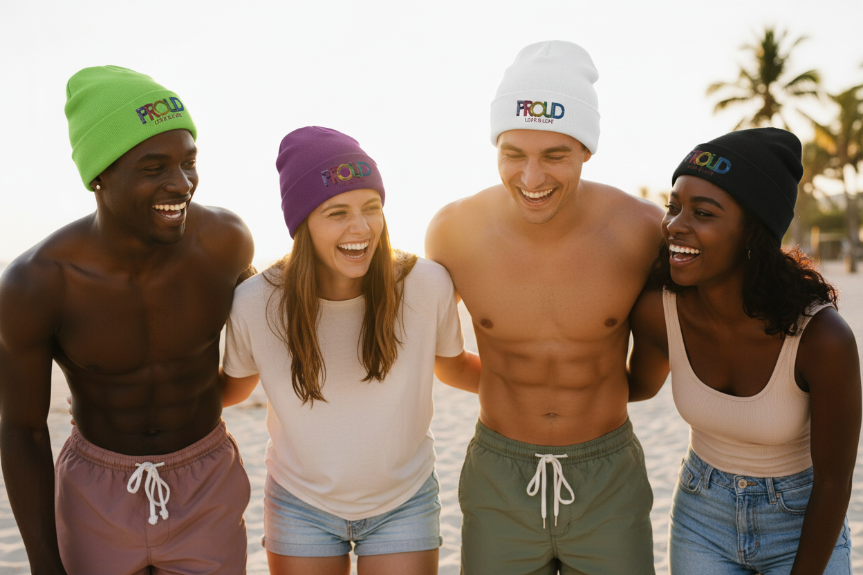 MEHZO LOVE IS LOVE Adult Knit Beanie | Yupoong 1500