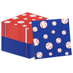 PTECDROTS 100 Pcs Baseball Napkins – Disposable 13x13 Inch Party Decor for Sports Fans