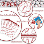 PTECDROTS 2-Pack Baseball Tablecloths – 51x86 in Rectangular Disposable Table Covers, Baseball Pattern