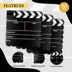 PUEVENYI 50Pcs Movie Night Scalloped Napkins – Film-Themed Disposable Table Decor