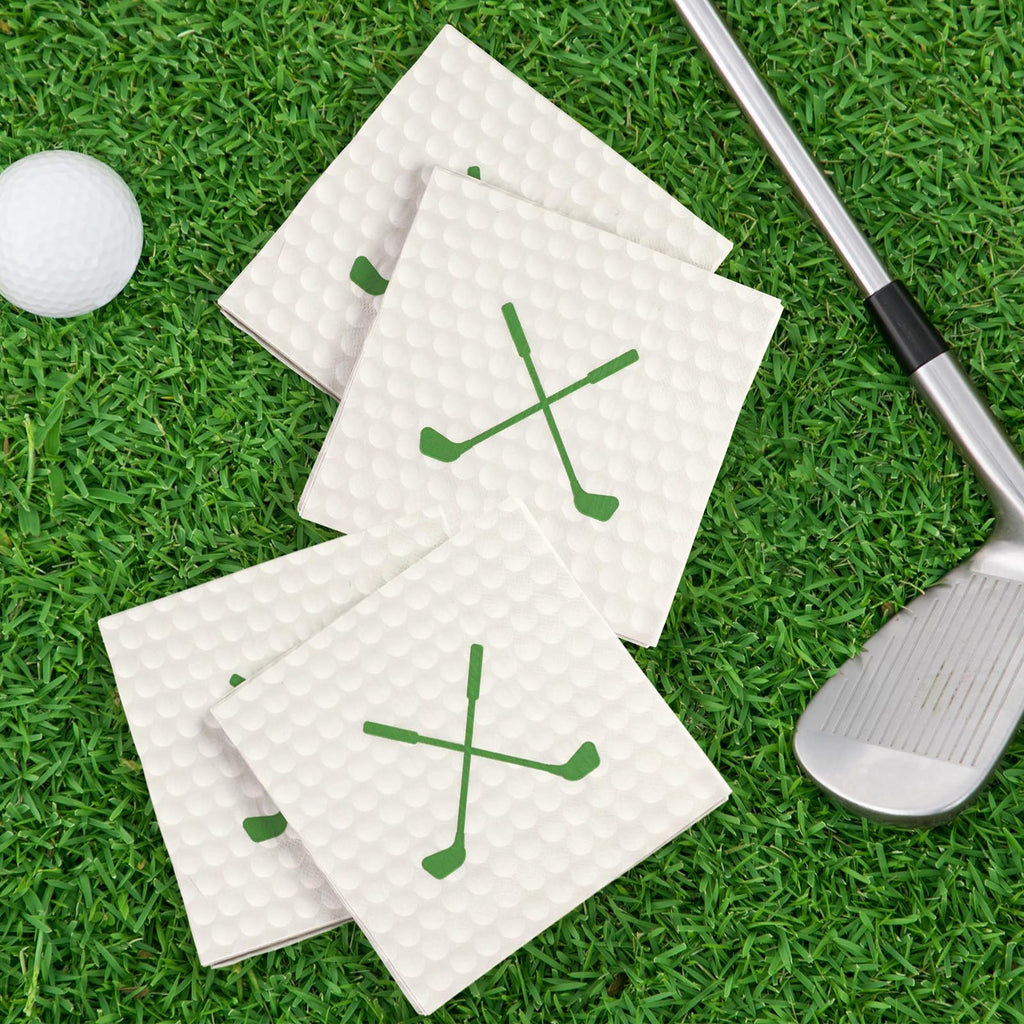 PUEVENYI 50-Pack Golf Paper Napkins 13x13 Inches – Disposable Luncheon & Cocktail Napkins for Golf Theme Parties