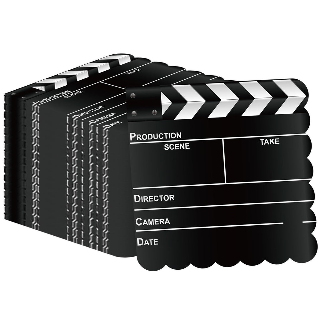 PUEVENYI 50Pcs Movie Night Scalloped Napkins – Film-Themed Disposable Table Decor