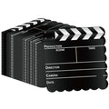 PUEVENYI 50Pcs Movie Night Scalloped Napkins – Film-Themed Disposable Table Decor