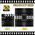 PUEVENYI 50Pcs Movie Night Scalloped Napkins – Film-Themed Disposable Table Decor