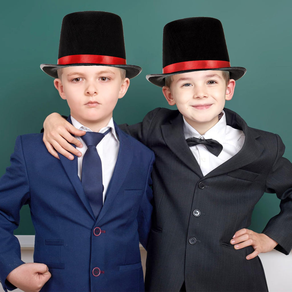 Pumtus 3 Pack Black Felt Top Hat for Kids – Retro Costume & Party Hat
