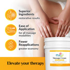PURA 1st Deep Tissue Therapy Massage Cream – Unscented, Natural Ingredients, 4 oz Pump Jar