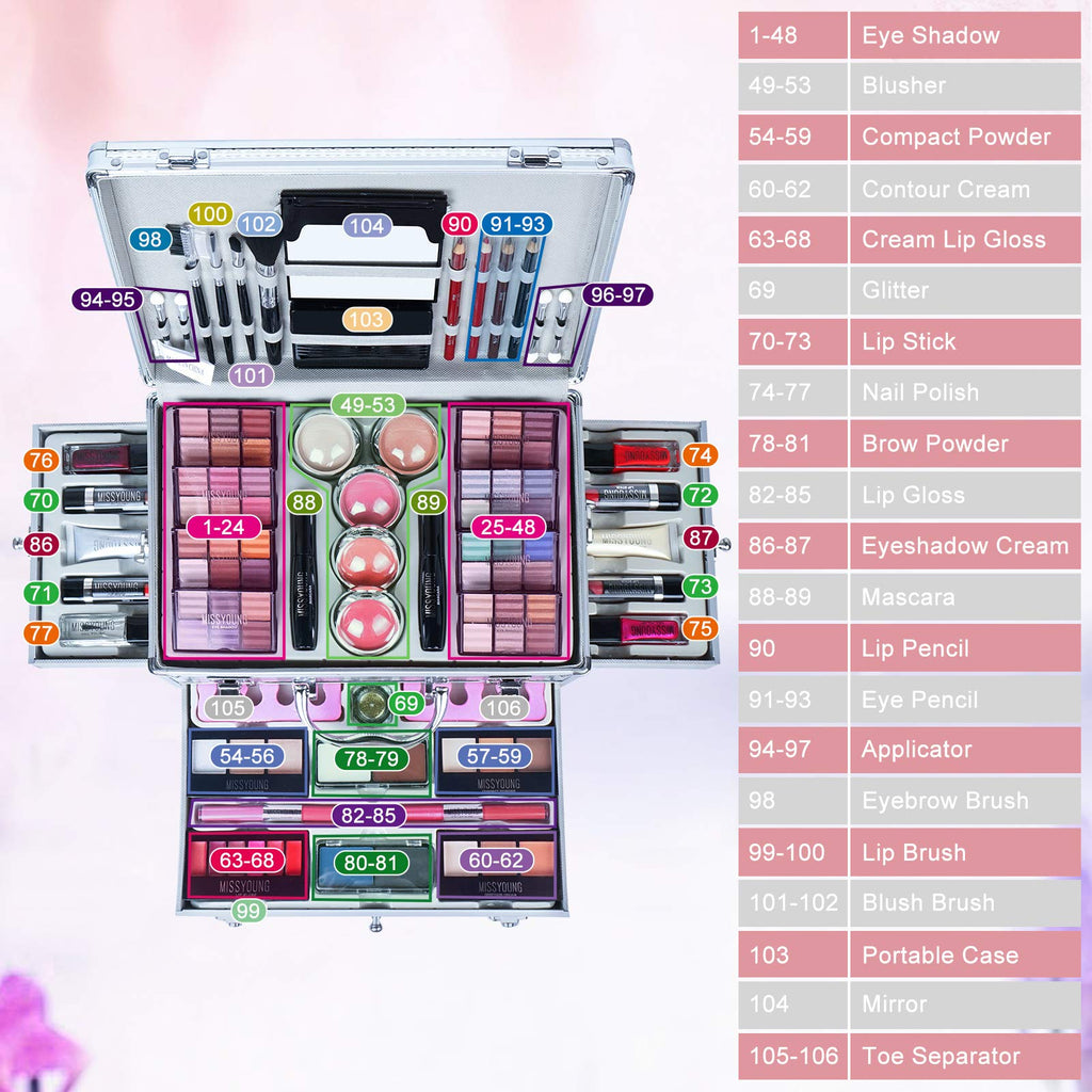 Pure Vie All-in-One Holiday Gift Makeup Set – Complete Makeup Kit for Women