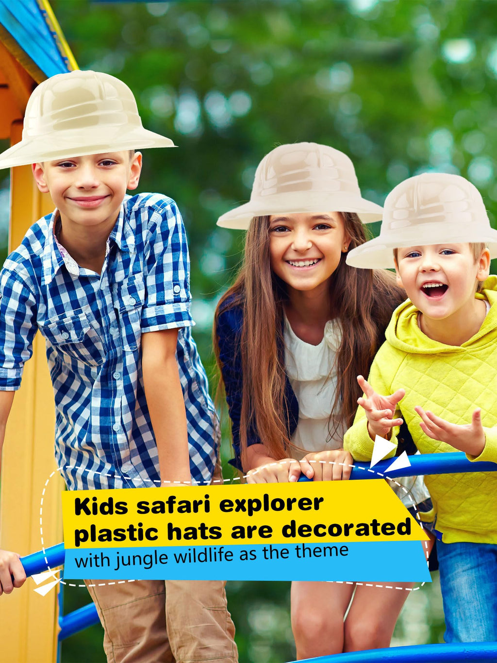 Puteraya 36 Pcs Kids Safari Party Hats Bulk – Jungle Explorer Hats