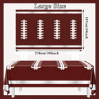 Pymurod Football Field Tablecloth 54x108 in – 3 Pack Disposable Game Day Decor