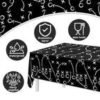 Pymurod Football Field Tablecloth 54x108 in – 3 Pack Disposable Game Day Decor